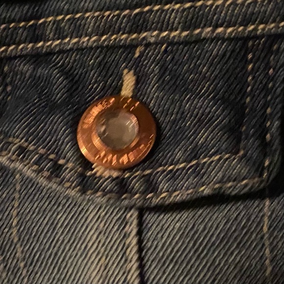 Limited Too Girls Jean Vest with Copper Bling Button Front - Picture 5 of 5